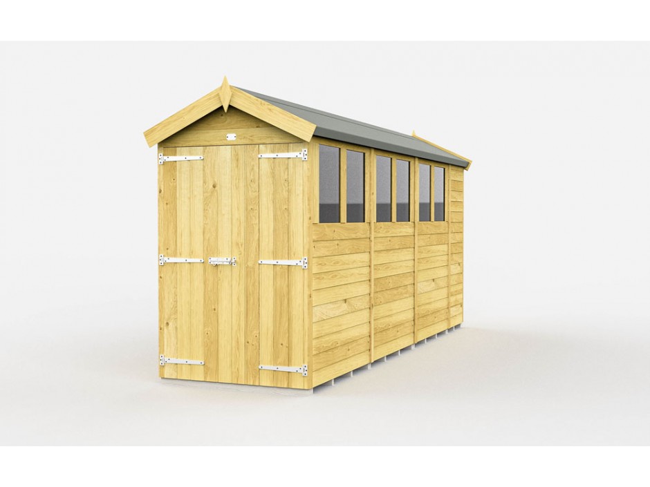 4ft x 15ft Apex Shed