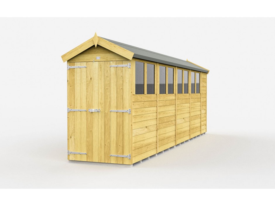 4ft x 19ft Apex Shed