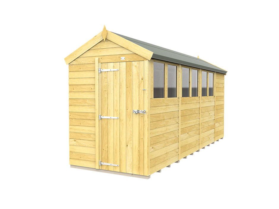 5ft x 15ft Apex Shed