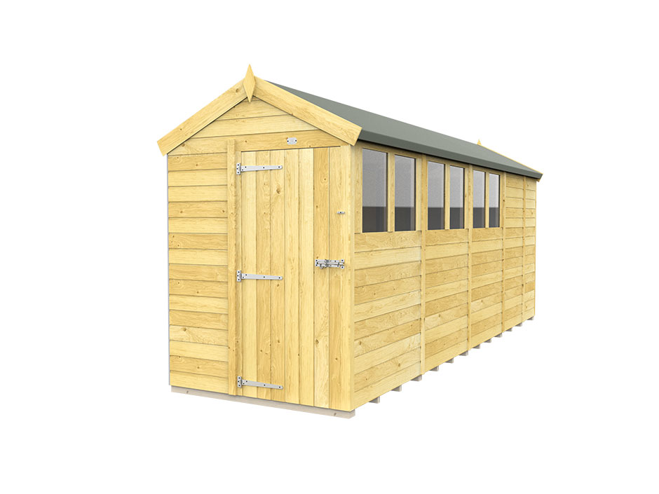 5ft x 17ft Apex Shed