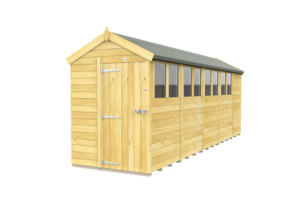 5ft x 19ft Apex Shed