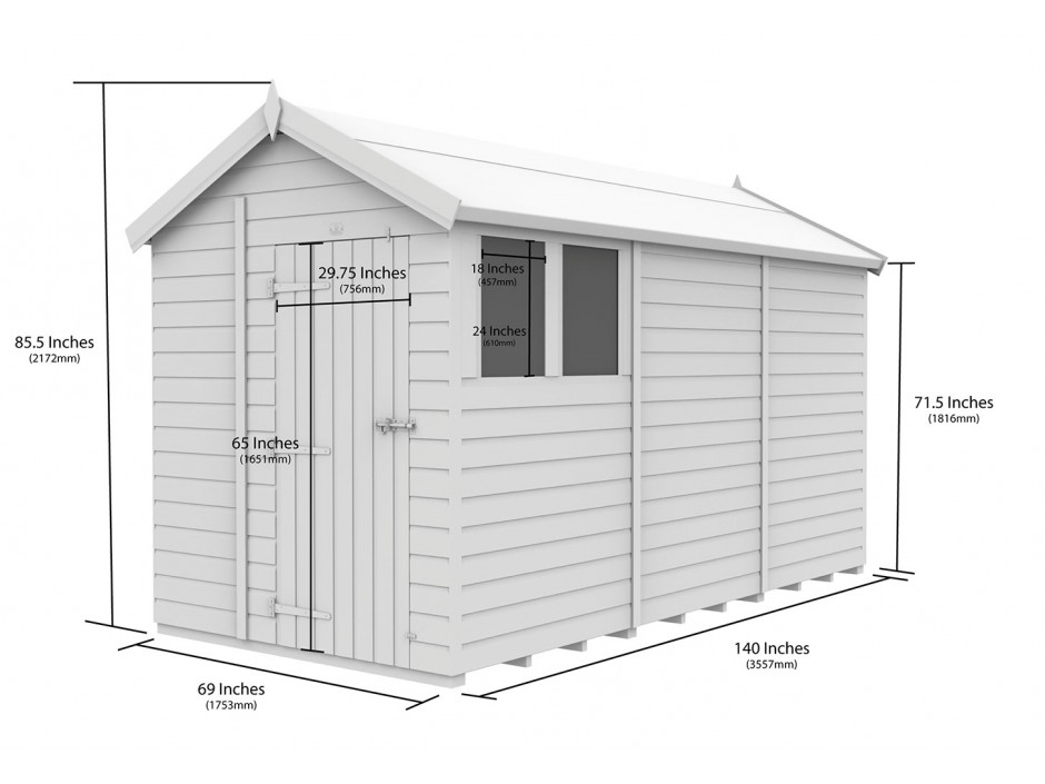 6ft x 12ft Apex Shed