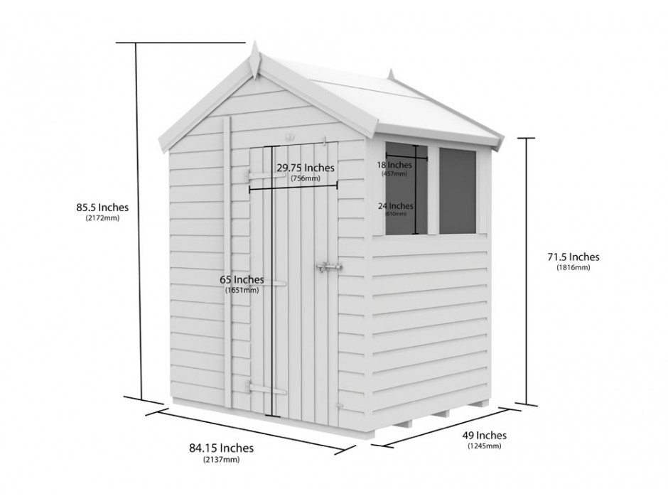 7ft x 4ft Apex Shed