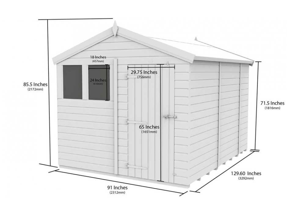 8ft x 11ft Apex Shed