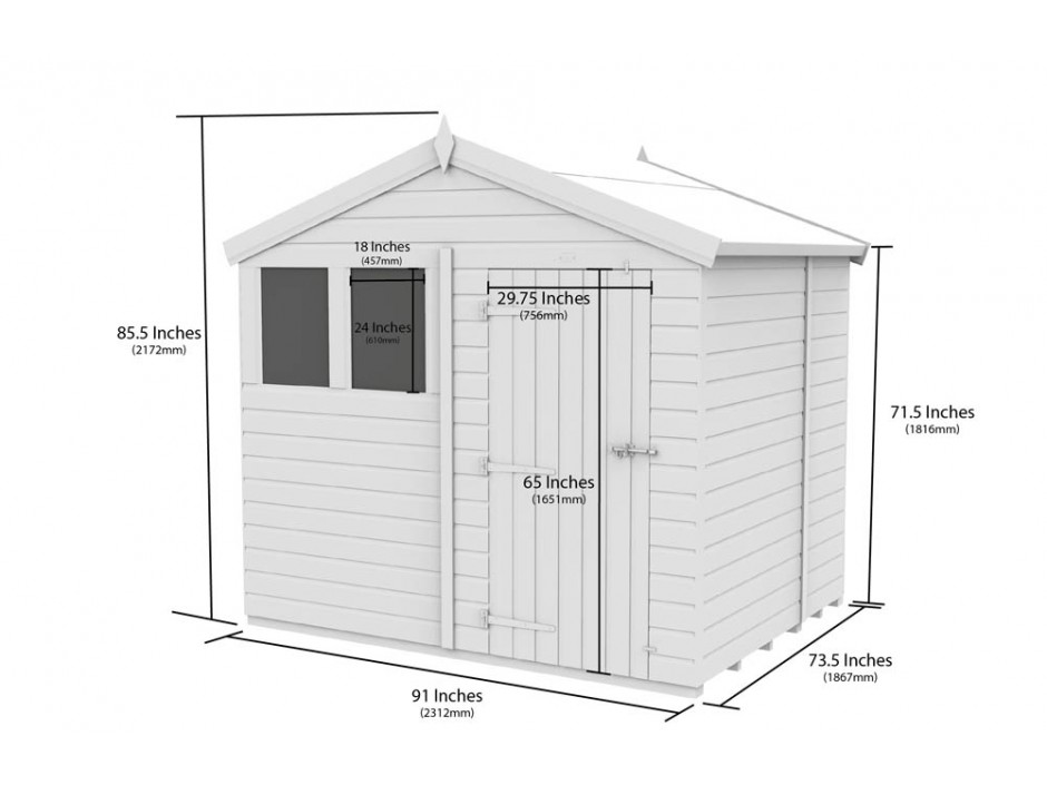 8ft x 6ft Apex Shed