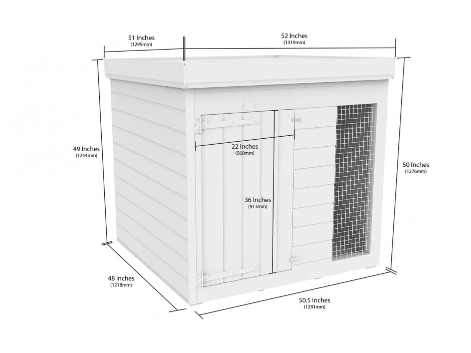 4ft x 4ft Dog Kennel and Run