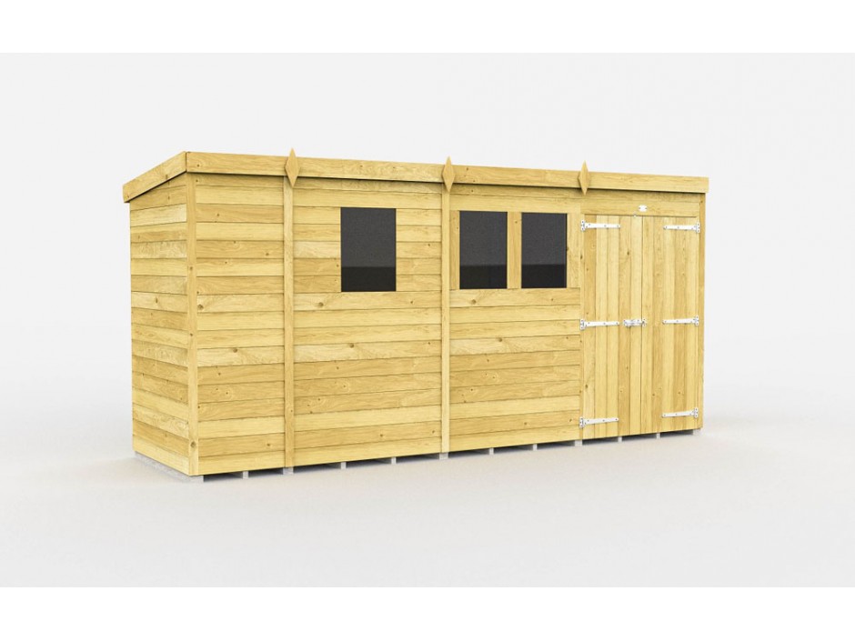 13ft x 4ft Pent Shed