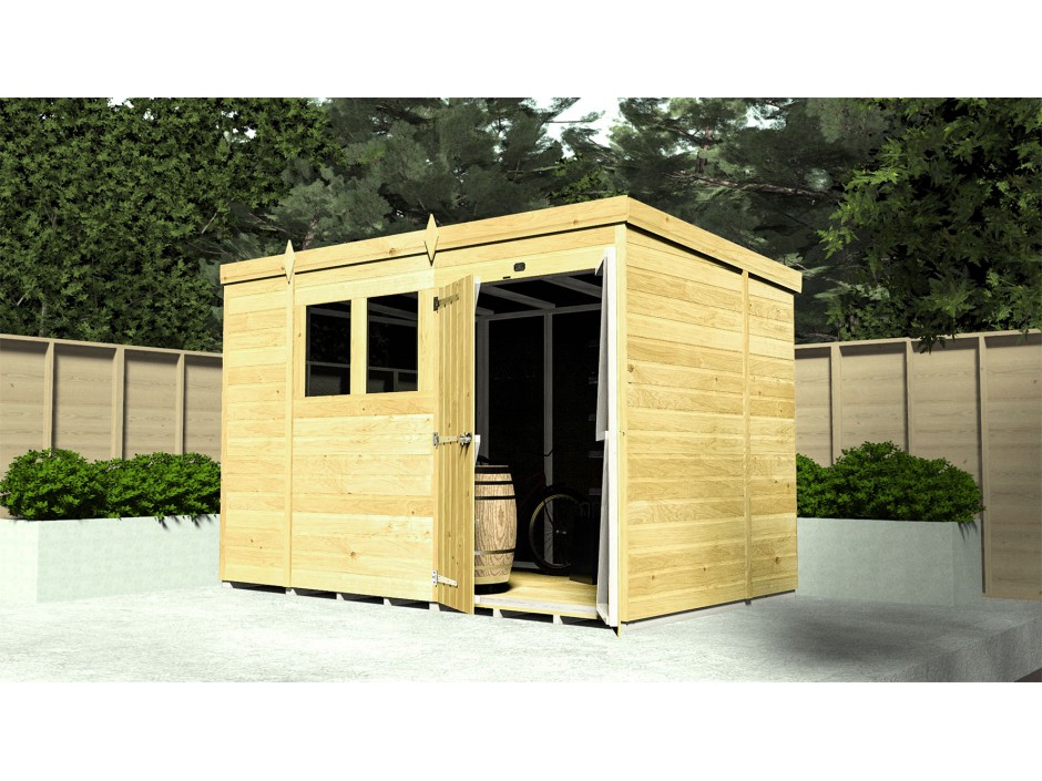 6ft x 7ft Pent Shed