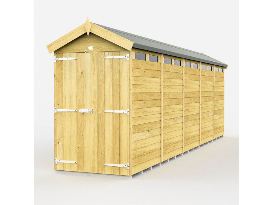 4ft x 20ft Apex Security Shed