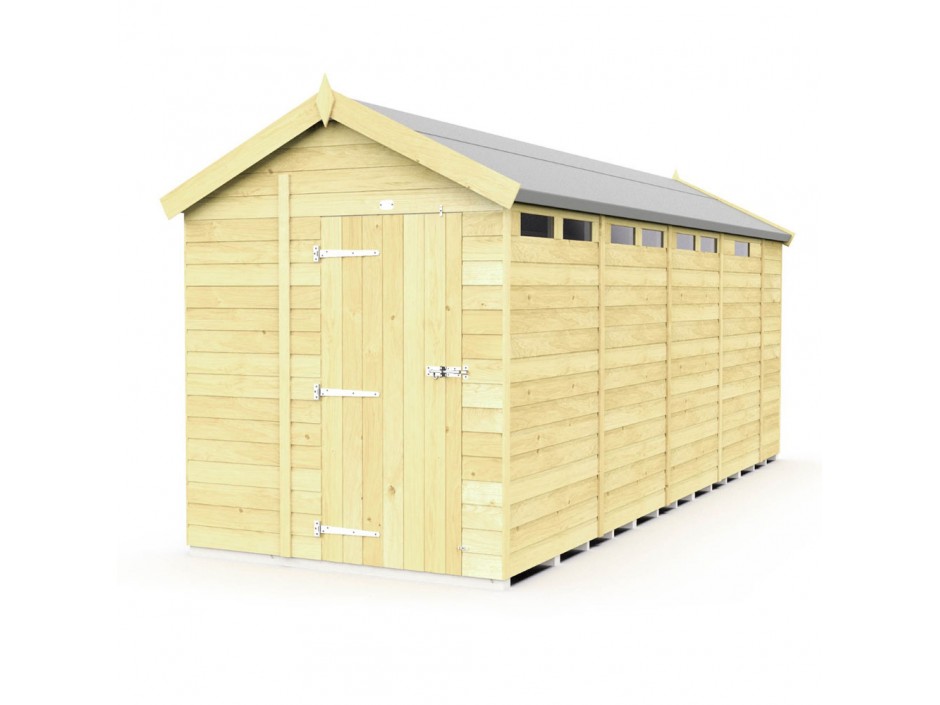 6ft x 17ft Apex Security Shed