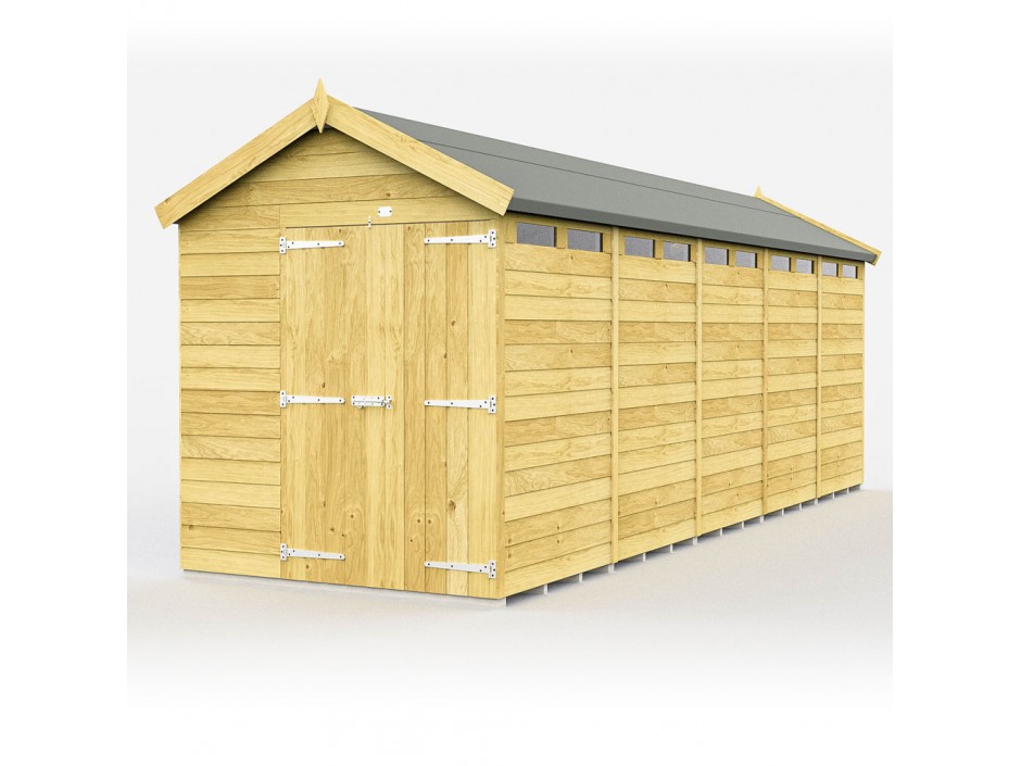 7ft x 20ft Apex Security Shed