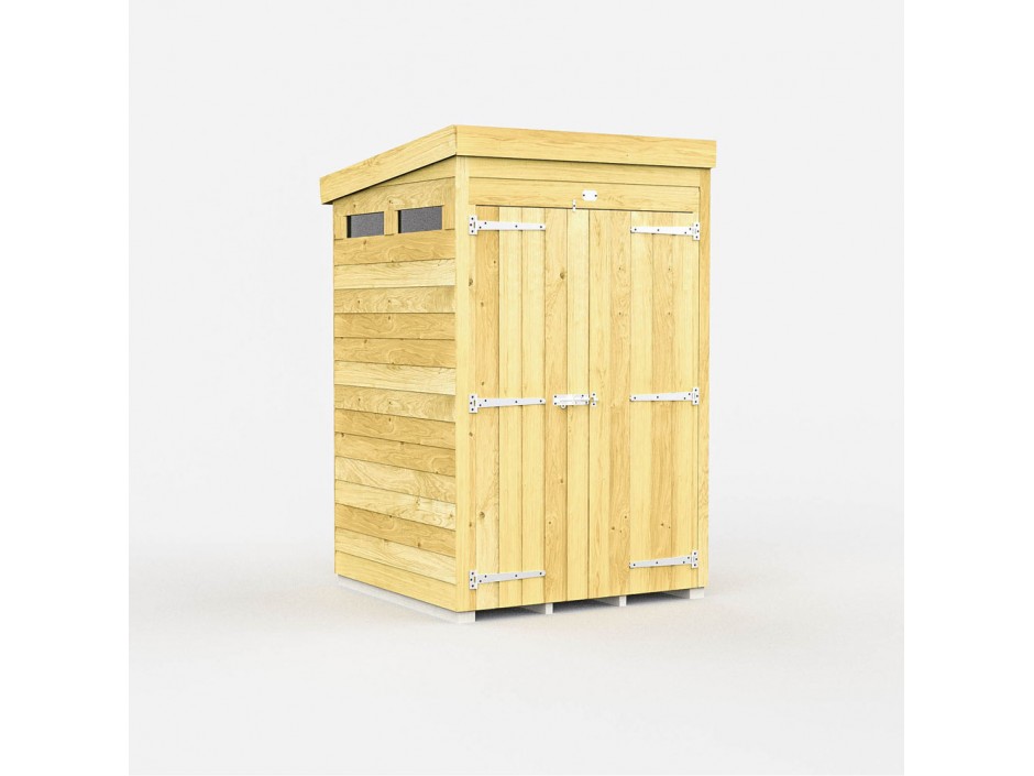 4ft x 4ft Pent Security Shed