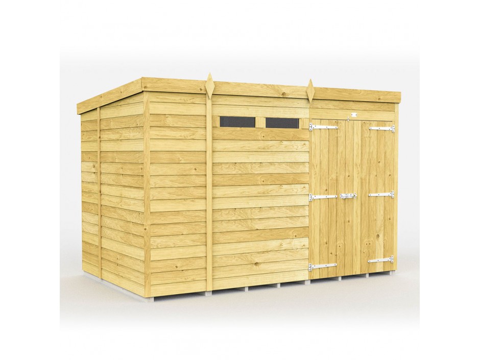 11ft x 6ft Pent Security Shed