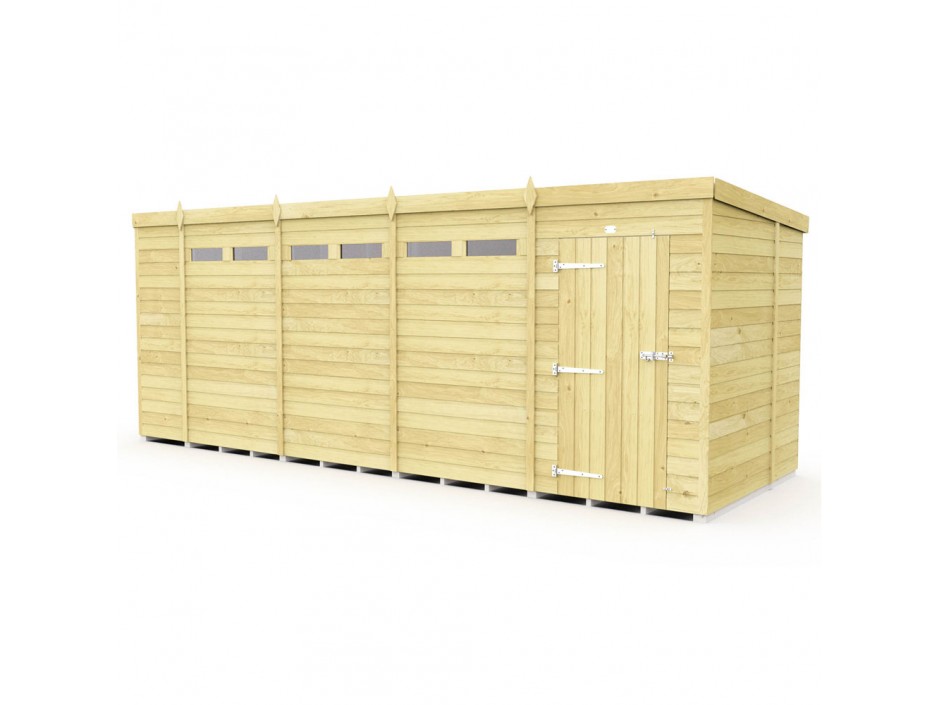 19ft x 6ft Pent Security Shed