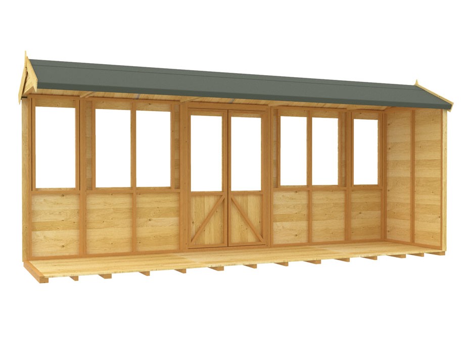 4ft x 16ft Apex Summer House