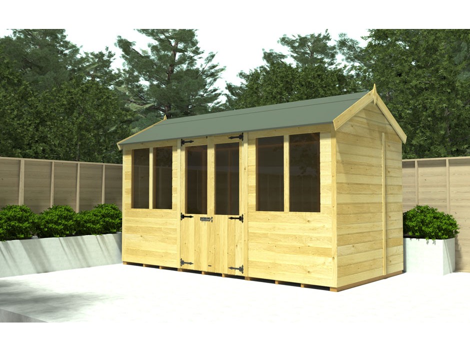 4ft x 14ft Apex Summer House