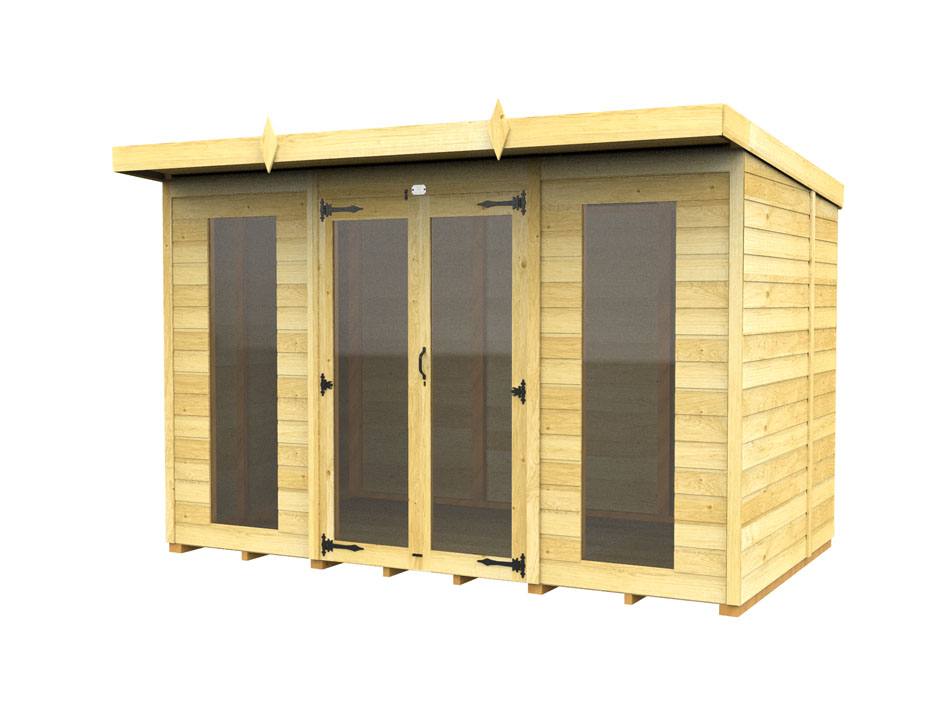 10ft x 6ft Pent Summer House (Full Height Window)