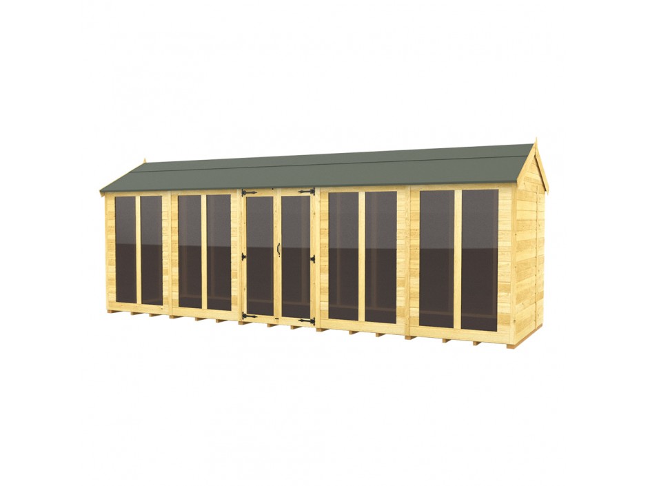 7ft x 20ft Apex Summer House (Full Height Window)