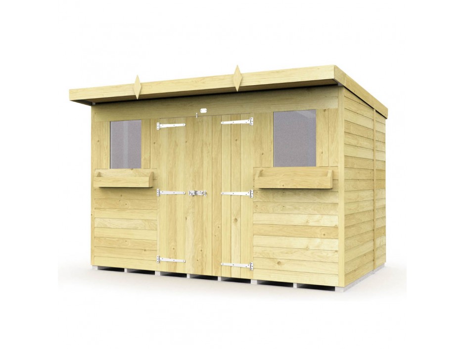 10ft x 8ft Pent Summer Shed