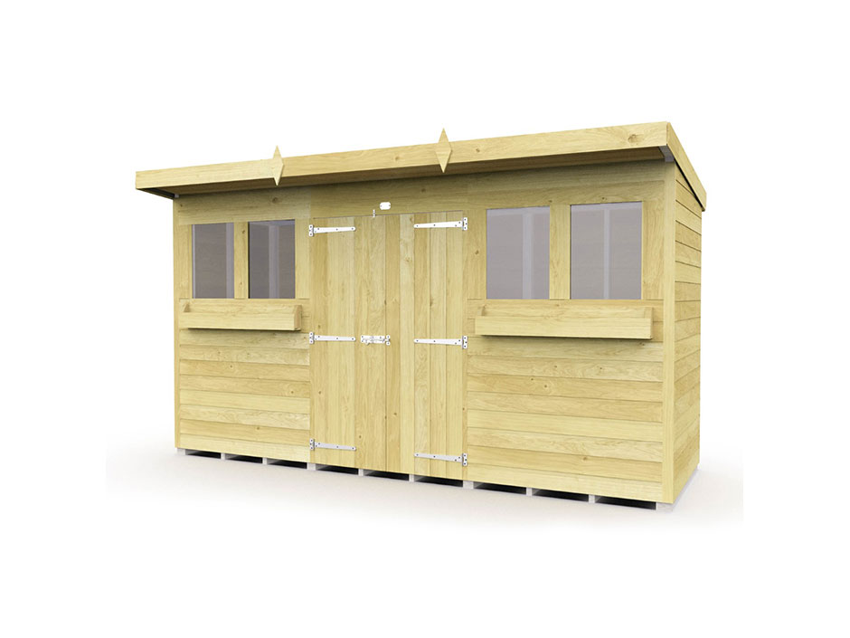 12ft x 4ft Pent Summer Shed