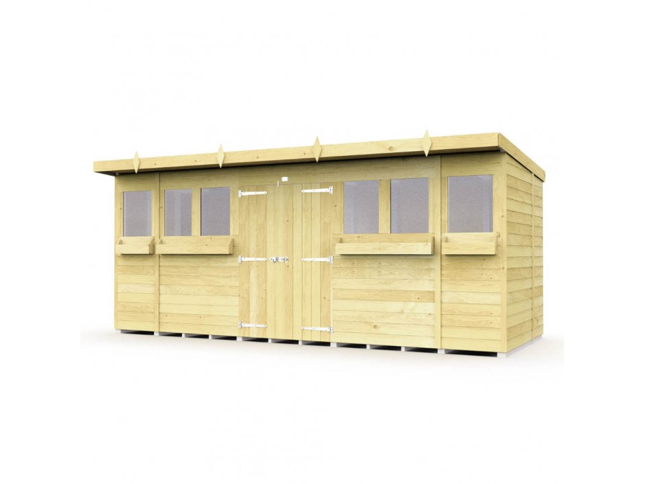 16ft x 7ft Pent Summer Shed