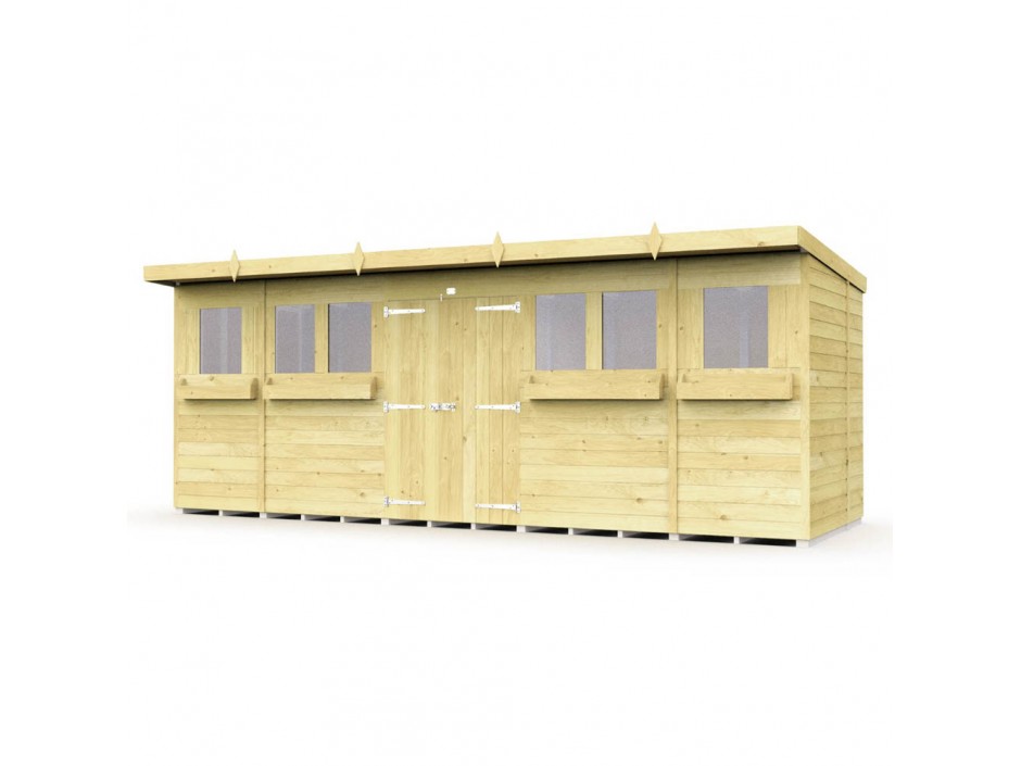 18ft x 8ft Pent Summer Shed