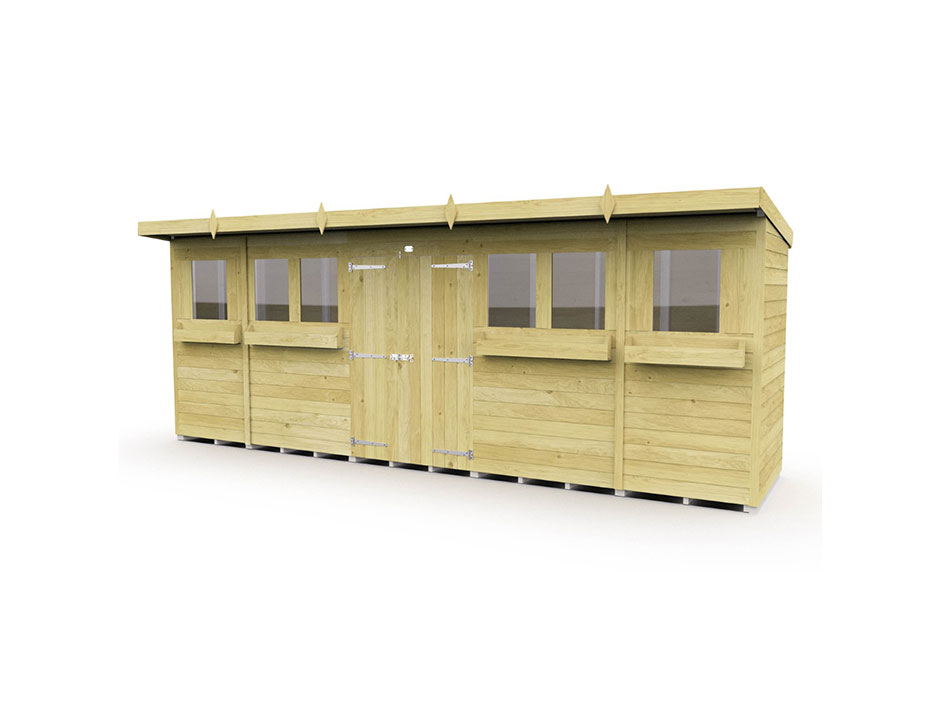 20ft x 4ft Pent Summer Shed