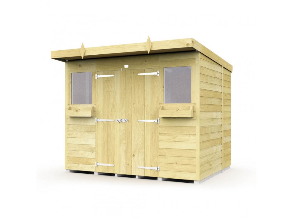 8ft x 7ft Pent Summer Shed