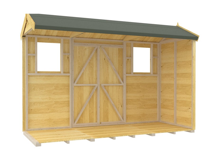 4ft x 10ft Apex Summer Shed