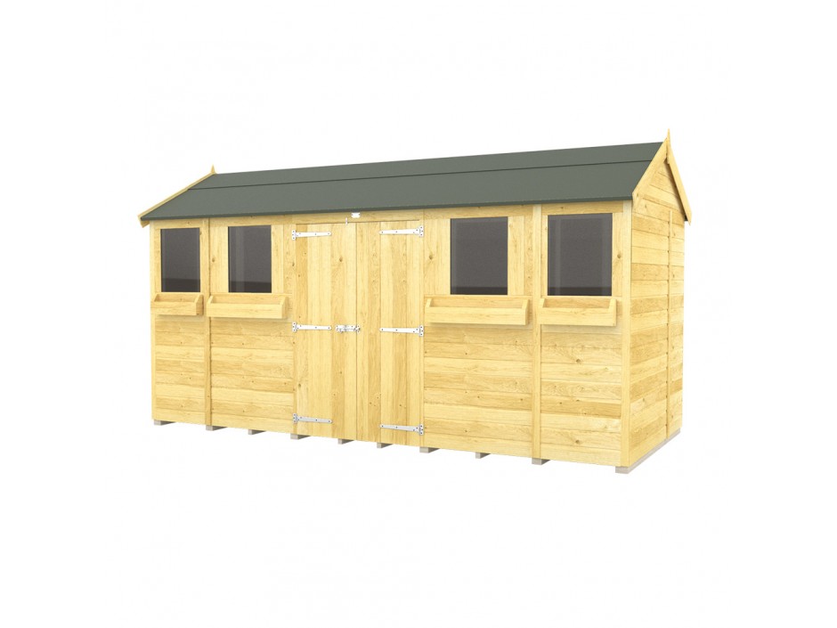 5ft x 14ft Apex Summer Shed