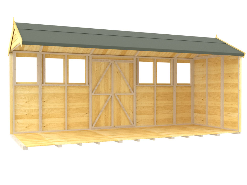 5ft x 16ft Apex Summer Shed