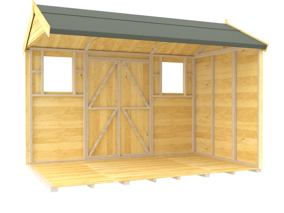 6ft x 10ft Apex Summer Shed