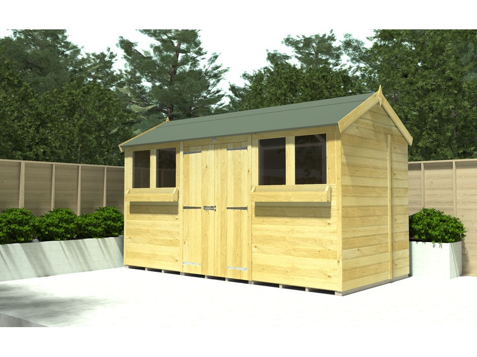 5ft x 10ft Apex Summer Shed