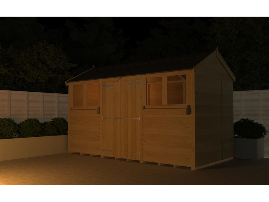 7ft x 20ft Apex Summer Shed